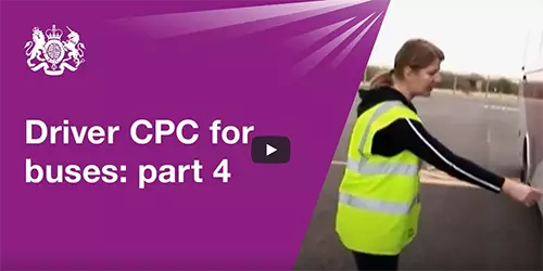 Moduł 4 CPC praktyczny egzamin demonstracyjny autobusy kompetencje zawodowe kierowcy w UK