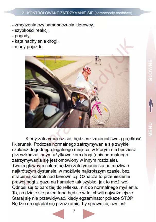 Driving theory test Polish language