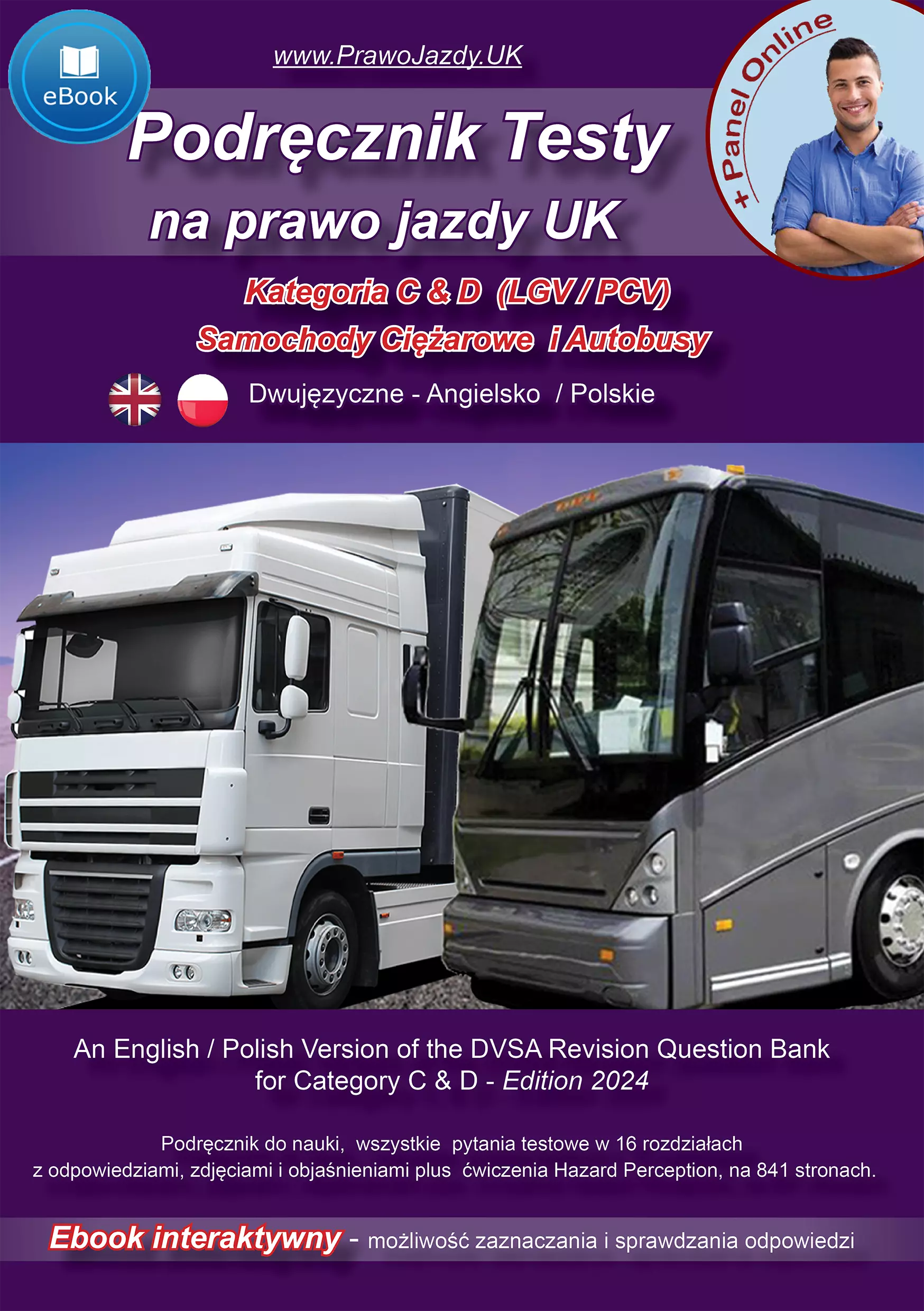 Dwujęzyczne Angielsko - Polskie Testy na prawo jazdy w UK LGV/PCV